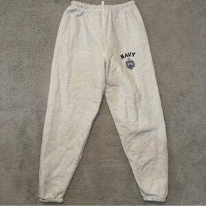 Vintage US Navy Sweatpants Mens Medium Naval Academy Warm Up Heavyweight